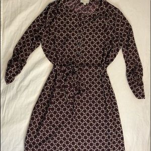 LOFT Chain Link Print Dress Size Medium